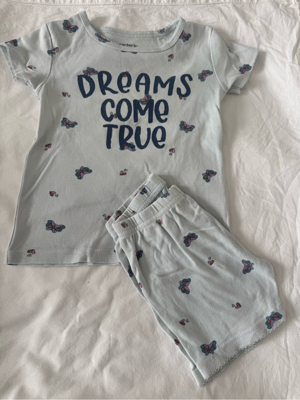 Carter's Light Blue 'Dreams Come True' Butterfly Pajama Set